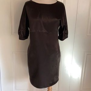 Calvin Klein Exclusive Chocolate Brown Silk Dress